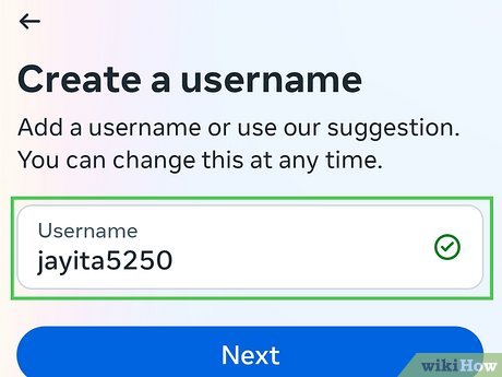 Step 9 Create a username.