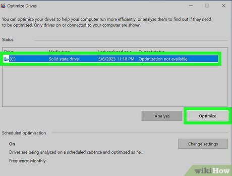 Use the Optimize tool in Windows to defragment and optimize your hard drive.