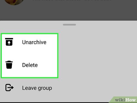 Step 4 Manage your archived chats.