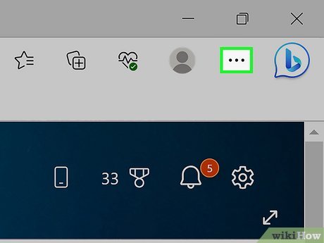Step 1 Click the three-dot menu in Edge  ••• .