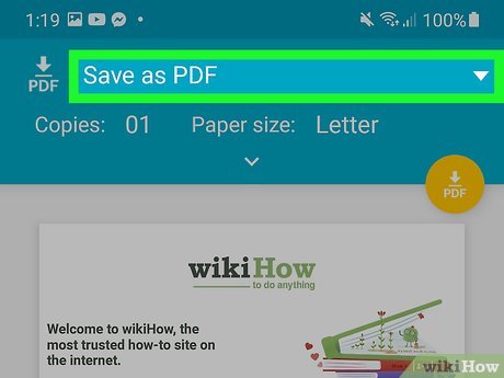 Step 5 Choose Save as PDF as your printer.