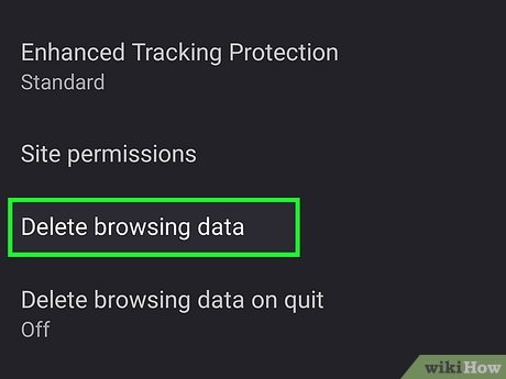 Step 3 Tap Delete browsing data.