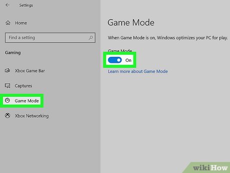 To optimize your PC for gaming, turn on gaming mode.