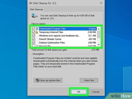 Disk Cleanup can help you identify and remove unnecessary files.
