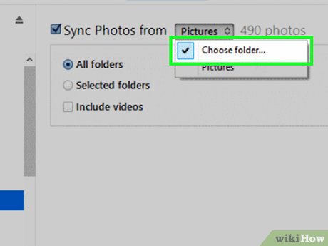 Step 7 Click Choose folder….