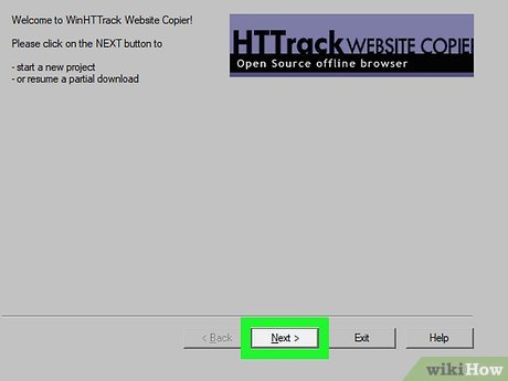 Step 2 Open HTTrack and click Next.
