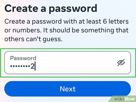 Step 7 Create a password.
