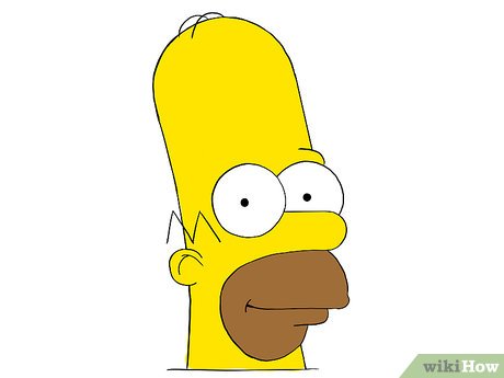 Step 22 Male Homers Gesicht und seinen Bart mit den passenden Farben aus.