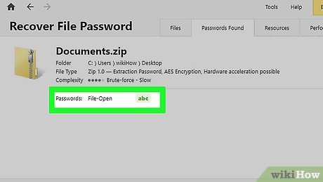 Step 8 ดูรหัสผ่านของโฟลเดอร์ ZIP ที่ crack มาได้.