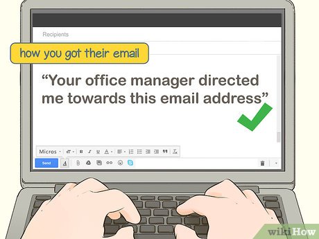 Step 1 Erkläre, wie du an die E-Mailadresse des Empfängers gelangt bist.