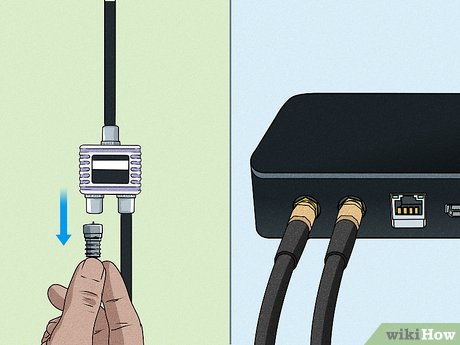 Step 1 Wenn du ein Kabel an einen Verteiler angeschlossen hast, schließe es direkt an die Wand an.
