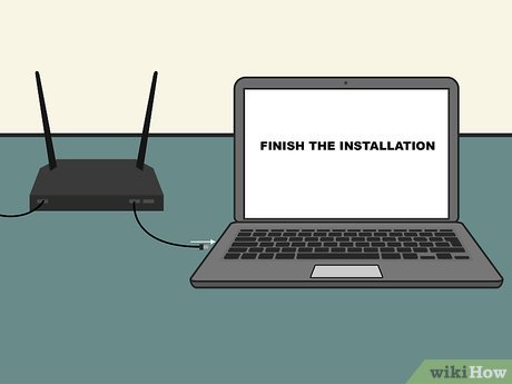 Step 5 Conecta una laptop al conmutador para terminar con la instalación.