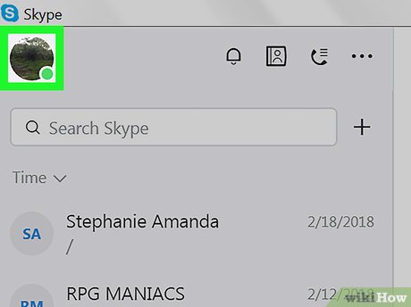 Step 2 Klicke oben links im Skype-Fenster auf dein Profil-Icon.