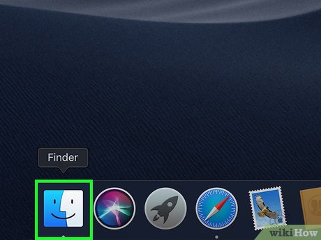 Step 3 Abra o Finder (ícone de um rosto azul) no Dock do Mac.