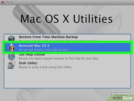 Step 2 Wähle aus, OS X neu zu installieren und klicke dann auf "Fortfahren".