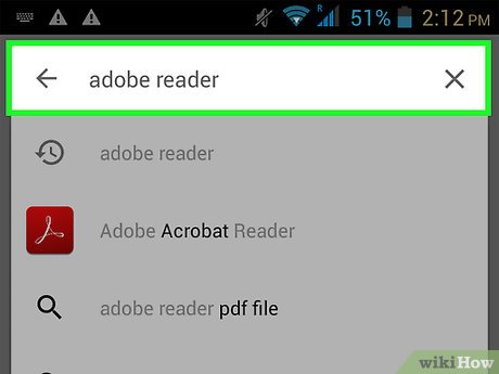 Step 1 Cari Adobe Reader.
