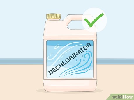 Step 2 Behandle chlorhaltiges Wasser mit einem Entchlorer.