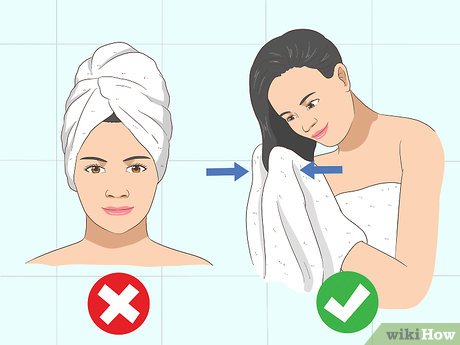 Step 3 Vermeide es, dein Haar in ein Handtuch zu wickeln.