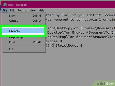 Step 11 Ersetze die ursprüngliche "torrc" Datei durch die gerade aktualisierte.