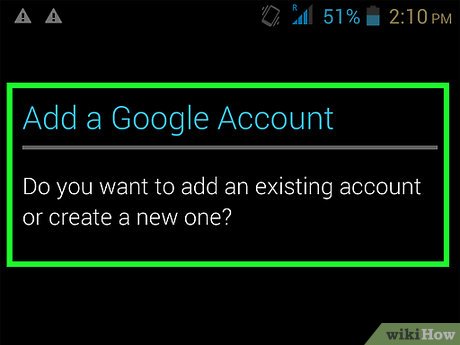 Step 2 Añade una cuenta de Google.