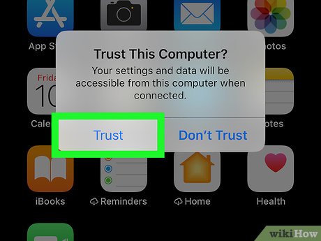 Step 3 Tippe auf dem iPhone auf Vertrauen oder Erlauben.