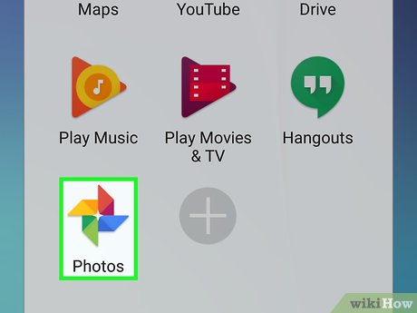 Step 8 Procure pelo app do Google Fotos no dispositivo Android; ele é representado por um cata-vento multicolorido.