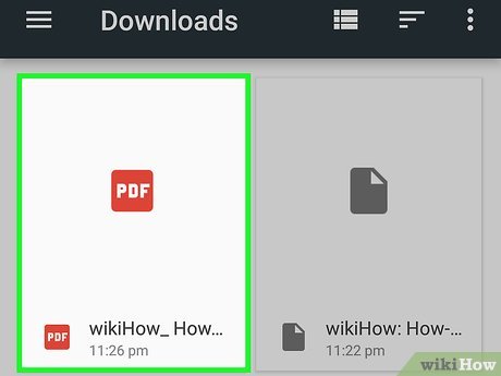 Step 8 Appuyez sur le fichier PDF que vous venez d'enregistrer.