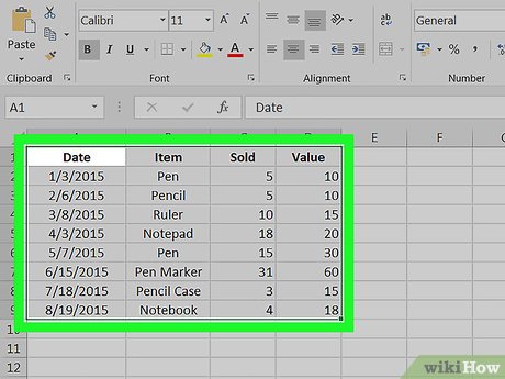Step 1 Kopiere die Excel-Daten.