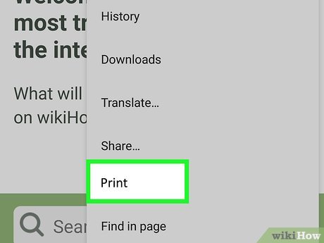 Step 2 Ketuk tombol Menu Chrome (⋮) dan pilih "Print".