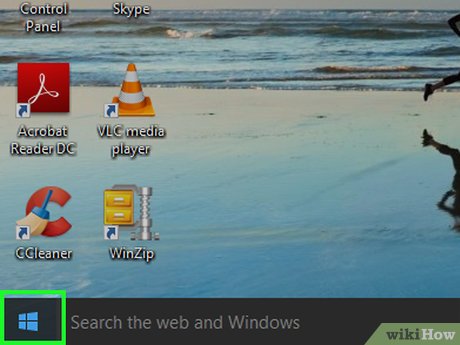 Step 2 Abra o menu Iniciar icon clicando no logo do Windows, no canto esquerdo inferior da tela.