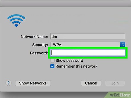 Step 3 Gib das Passwort des Netzwerks ein, wenn es abgefragt wird.