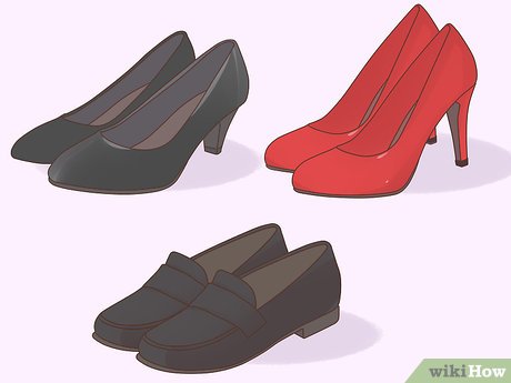 Step 4 รองเท้าให้เลือกรองเท้าหนัง  รองเท้าทำงานส้นเตี้ย...