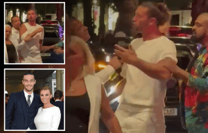 Shock vid shows Andy Carroll yelling at bystanders after shirt torn in 1am brawl