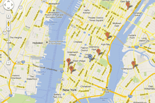 Google Maps image of Manhattan