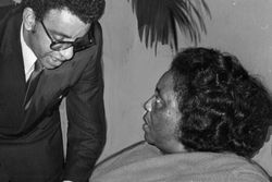Fannie Lou Hamer with Congressional Aide Malcolm Diggs, 1965