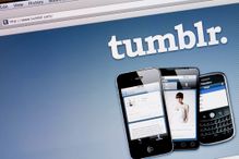 An image of the Tumblr homepage in a web browser.