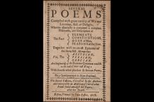 Title page of Bradstreet's poems, 1678