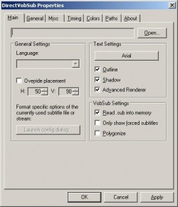 VSFilter / DirectVobSub screenshot
