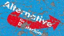 Logo der AfD auf einen Boden gesprayed