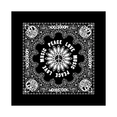 Woodstock - Peace, Love & Music Bandana