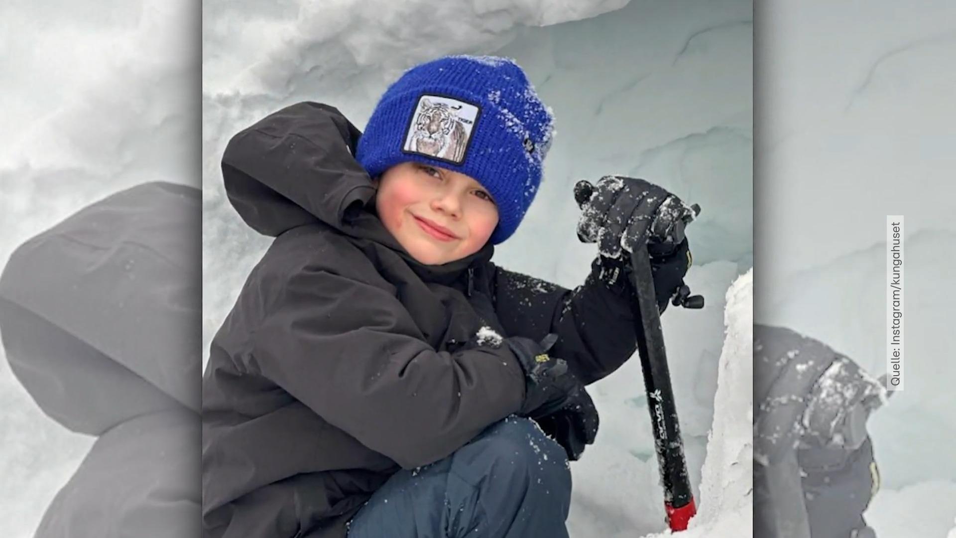 Prinz Oscar von Schweden wird acht! Geburtstagskind im Schnee