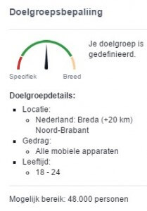 Doelgroepsbepaling Facebook adverteren voor rijschoolhouder in Breda