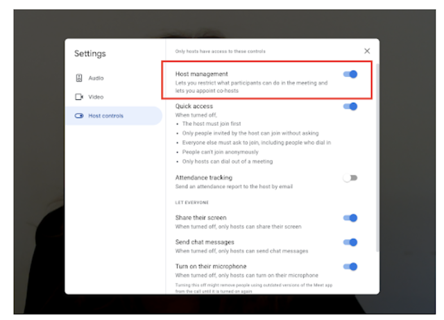 To get access to the Moderation Controls make sure the Host Management toggle is enabled in the Setting menu