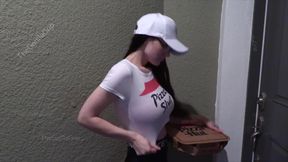 Mega busty pizza girl turned out to be a perfect anal slut