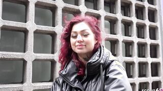 GERMAN SCOUT - RED HEAD BERLIN COLLEGE WOMEN RIA RED PICKUP AND CASTING BANGED