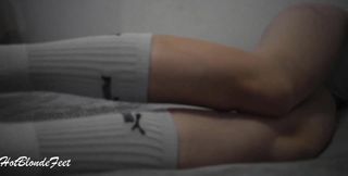 Sexy Blonde in Long Socks, You Need to See It - Miley Grey