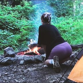 Real Sex in the forest. Fucked a tourist in a tent