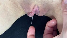 Juicy Teen Fingers and Squirts Up Close