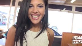 Cutest Latina Apolonia Lapiedra gets her pussy rammed in public