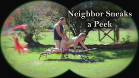 Neighbor Sneaks a Peek Through Garden